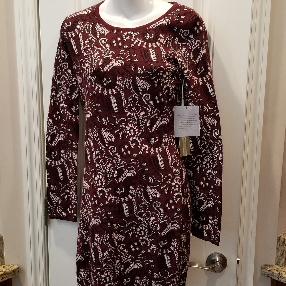 Matty M Maroon Wine Burgundy Knit Sweater …
